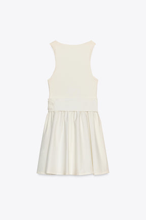 Twill Dress with Belt