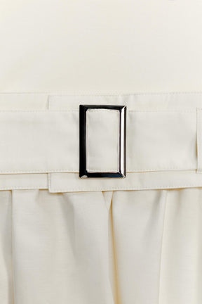 Twill Dress with Belt