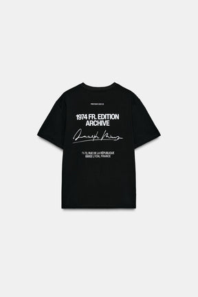 Contrast Slogan T-Shirt