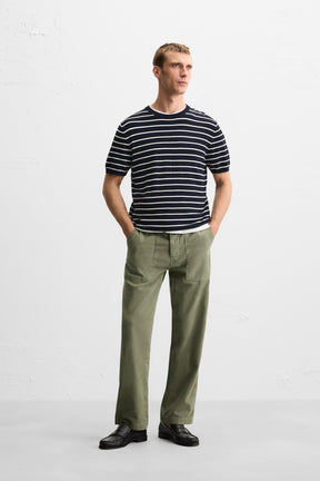 VISCOSE BLEND KNIT T-SHIRT - Image 1