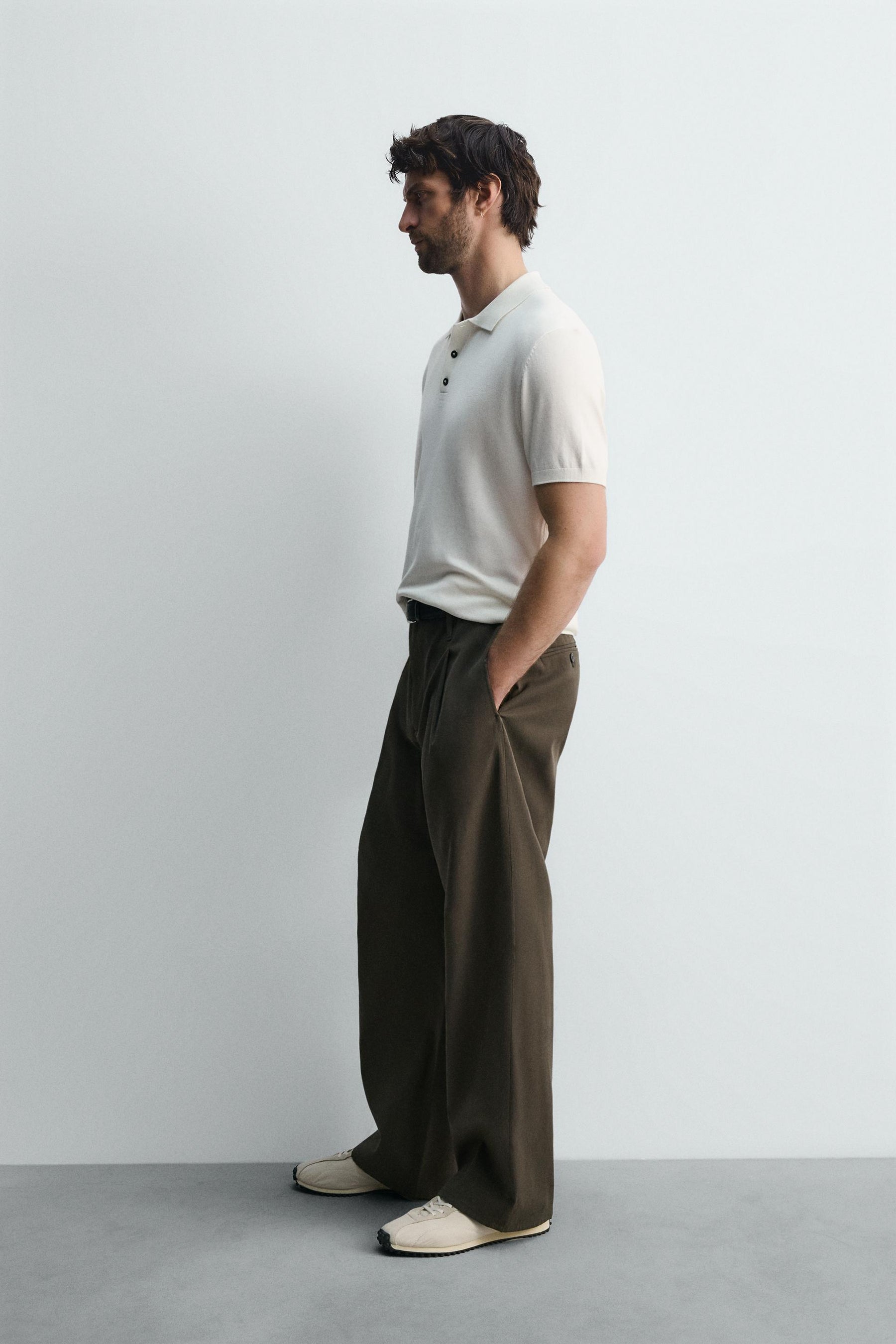 VISCOSE BLEND KNITTED POLO SHIRT - Image 4