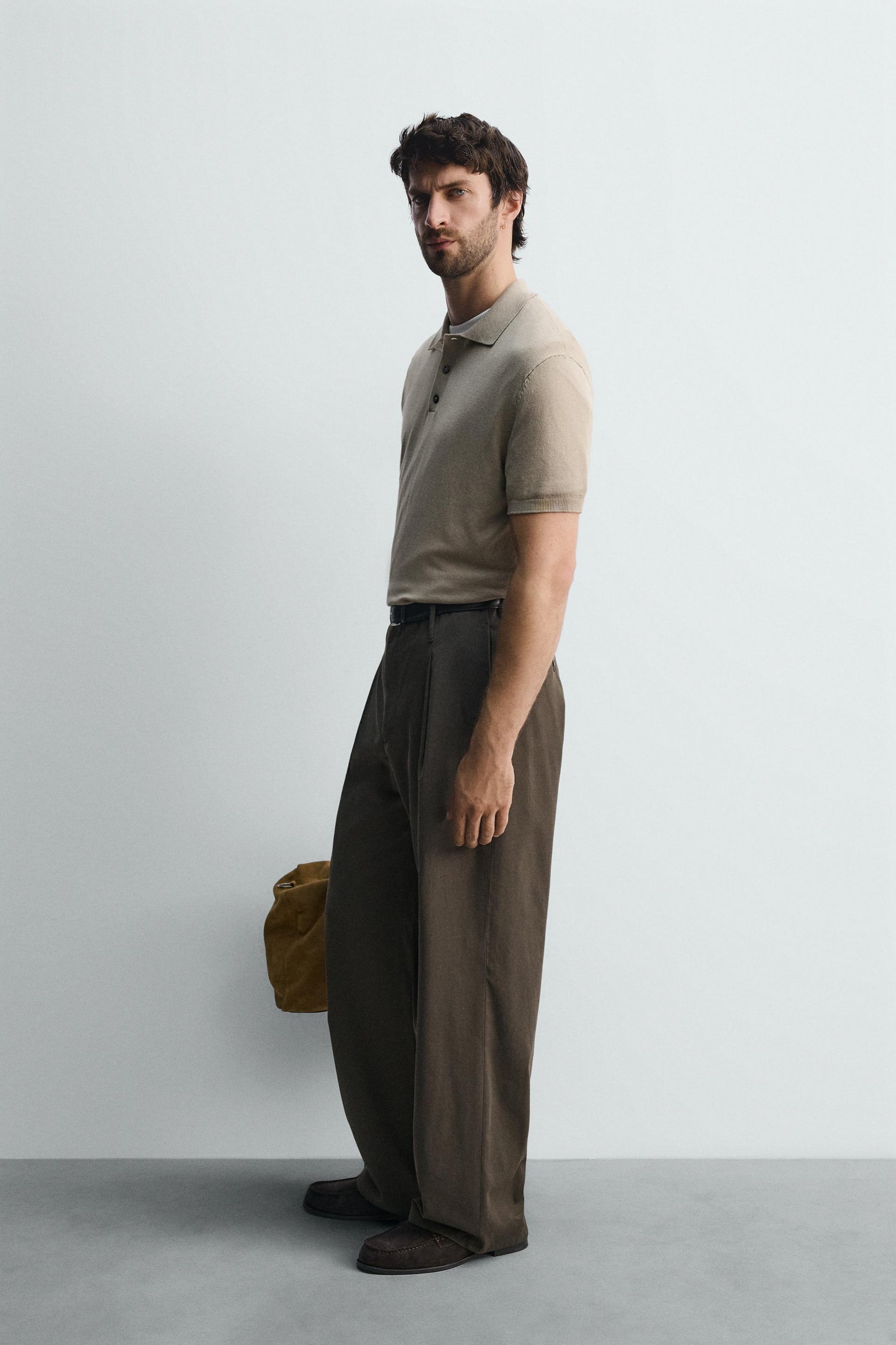 VISCOSE BLEND KNITTED POLO SHIRT - Image 3