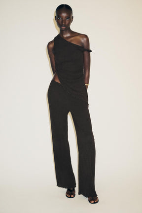 Textured Asymmetric Fashion Top