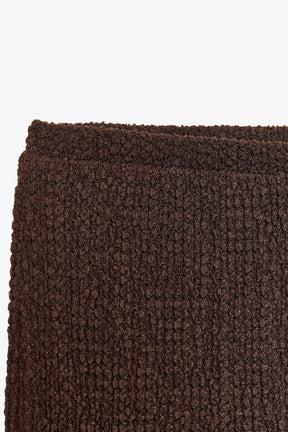 Textured Straight-Leg Trousers