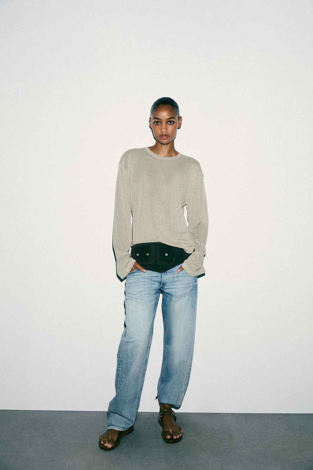 CUT-OUT KNIT SWEATER - Image 1