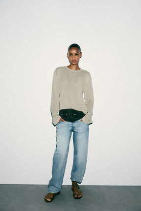 CUT-OUT KNIT SWEATER - Image 1