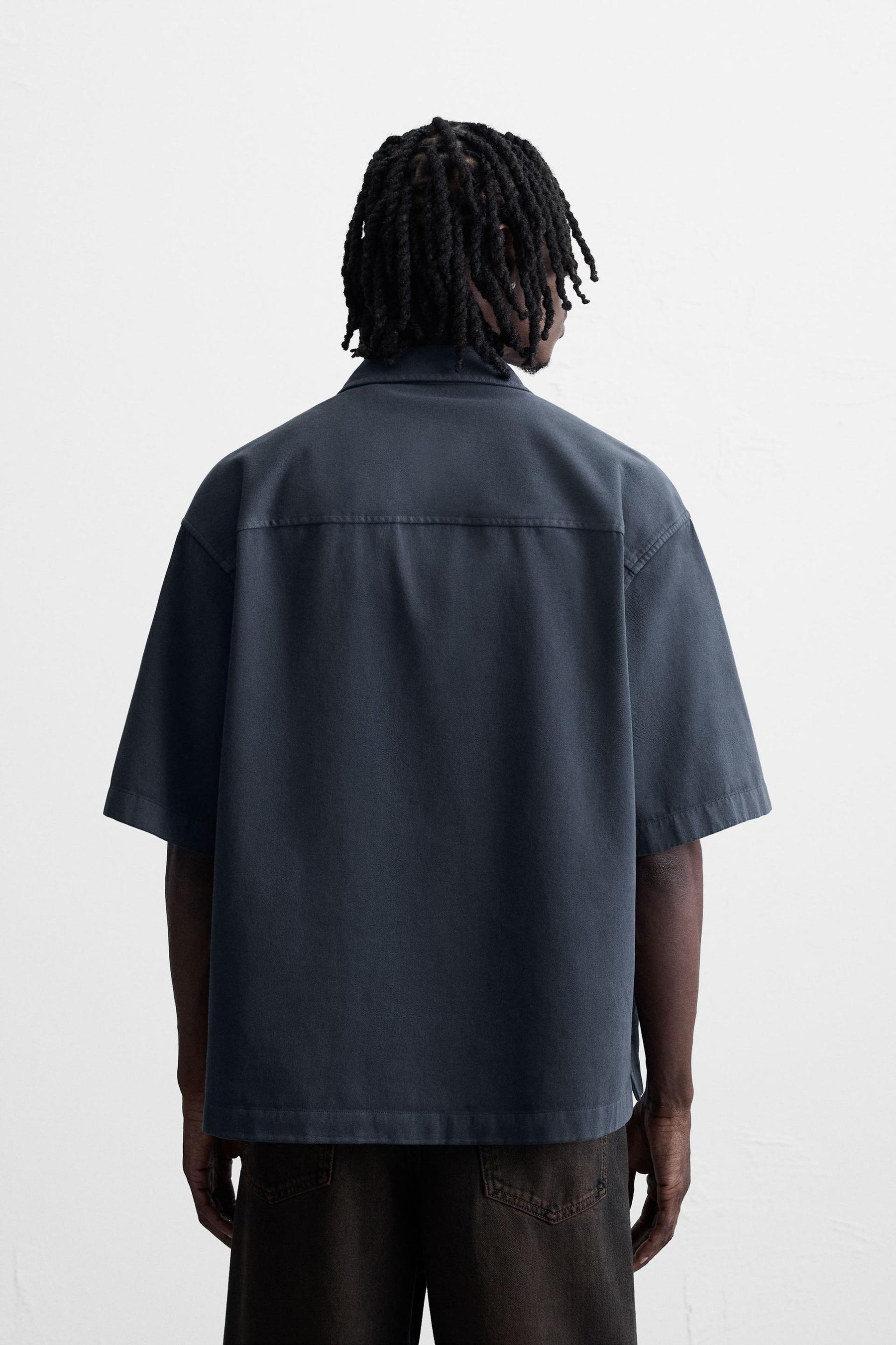 EMBROIDERED TEXTURED OVERSHIRT - Image 3