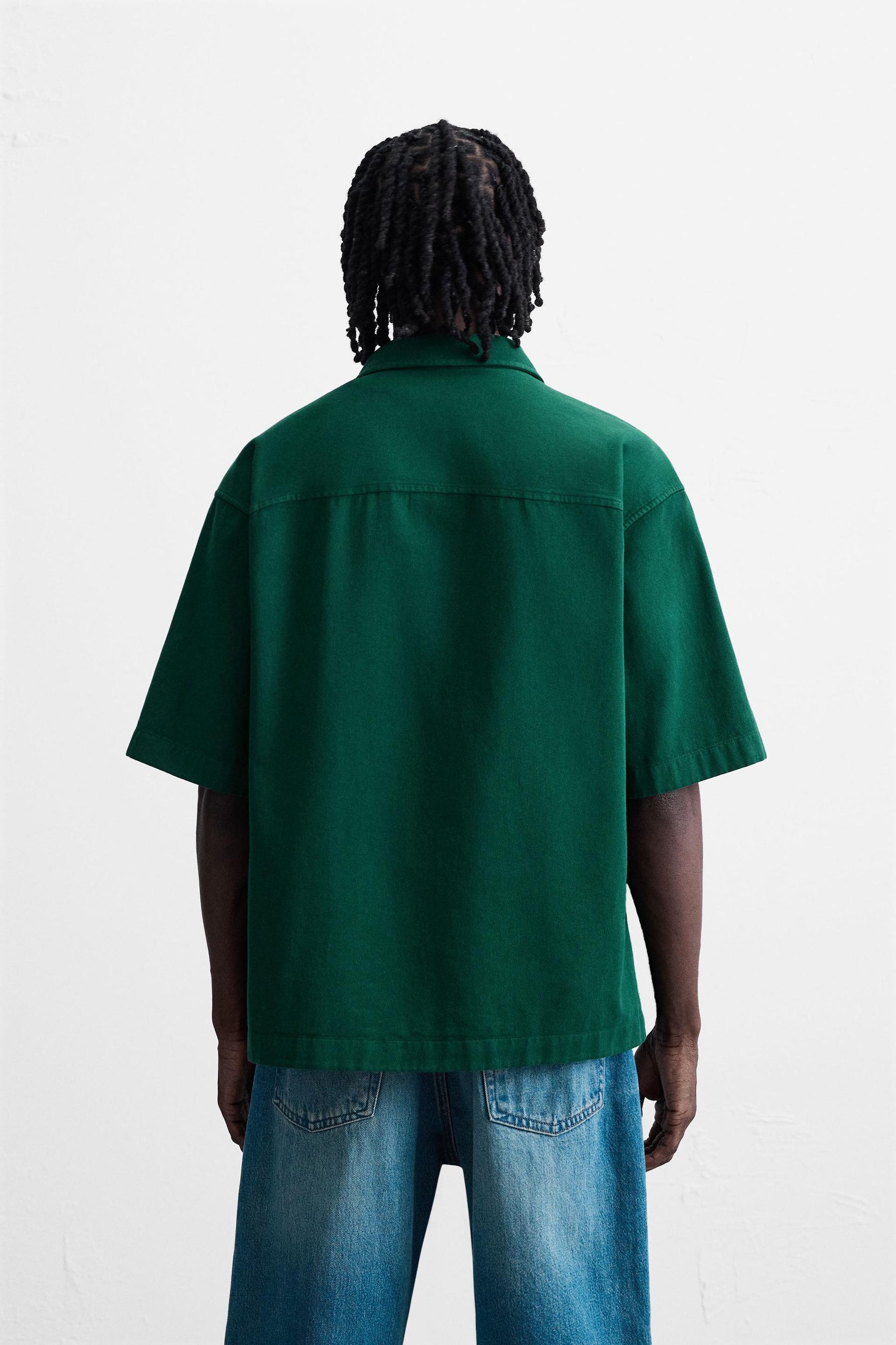 EMBROIDERED TEXTURED OVERSHIRT - Image 3