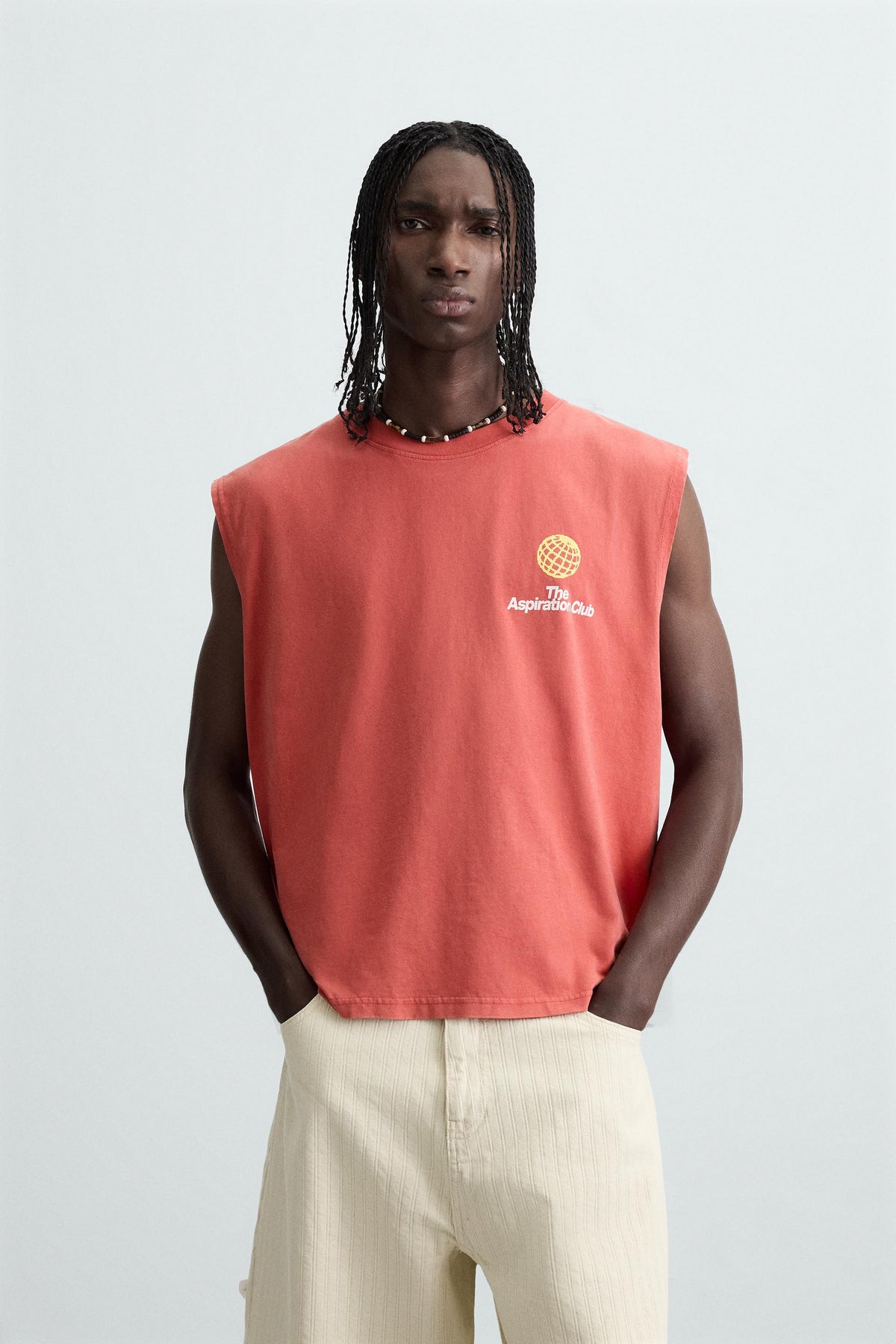 CONTRAST PRINT KNIT TANK TOP - Image 2