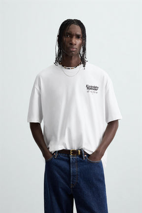 T-SHIRT WITH RAISED PRINTS - Image 2