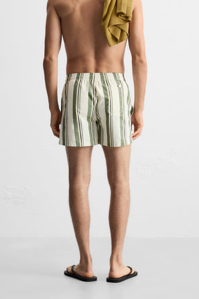 STRIPED MID-LENGTH SWIMMING TRUNKS - Image 4