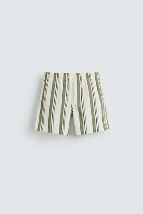 STRIPED MID-LENGTH SWIMMING TRUNKS - Image 6