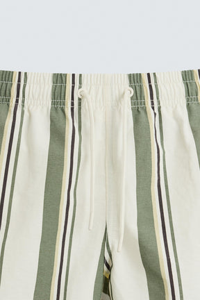 STRIPED MID-LENGTH SWIMMING TRUNKS - Image 8