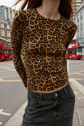 Animal Print Knit Jumper