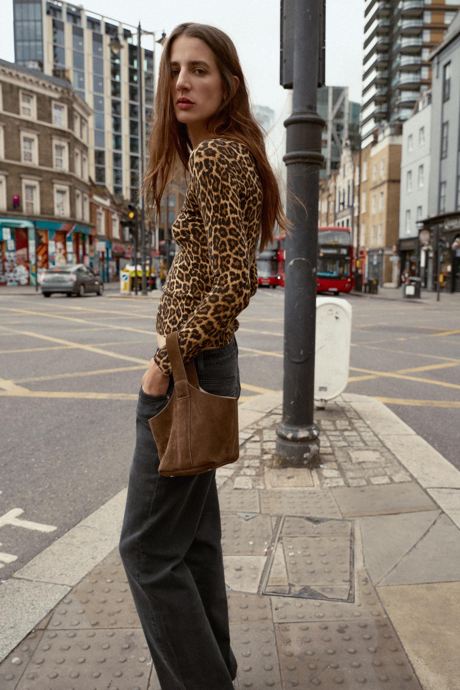 Animal Print Knit Jumper