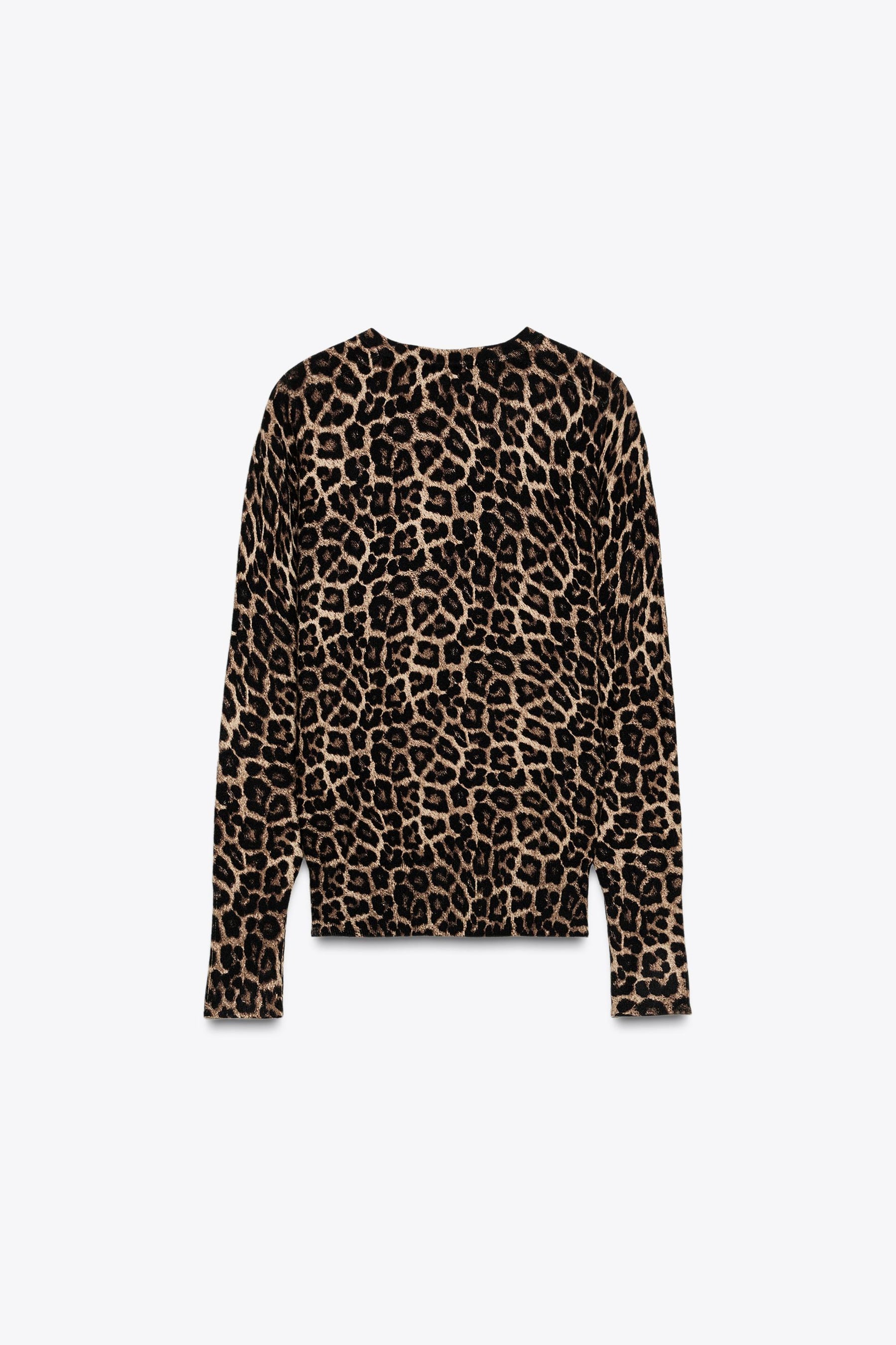 Animal Print Knit Jumper