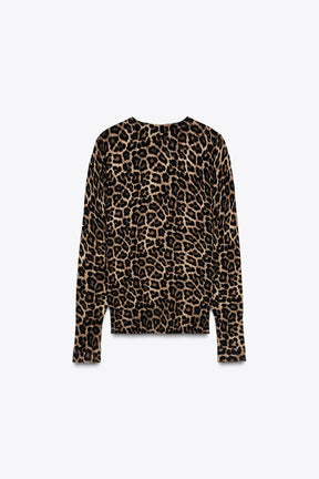 Animal Print Knit Jumper