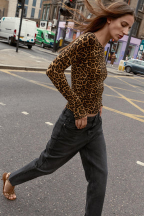 Animal Print Knit Jumper