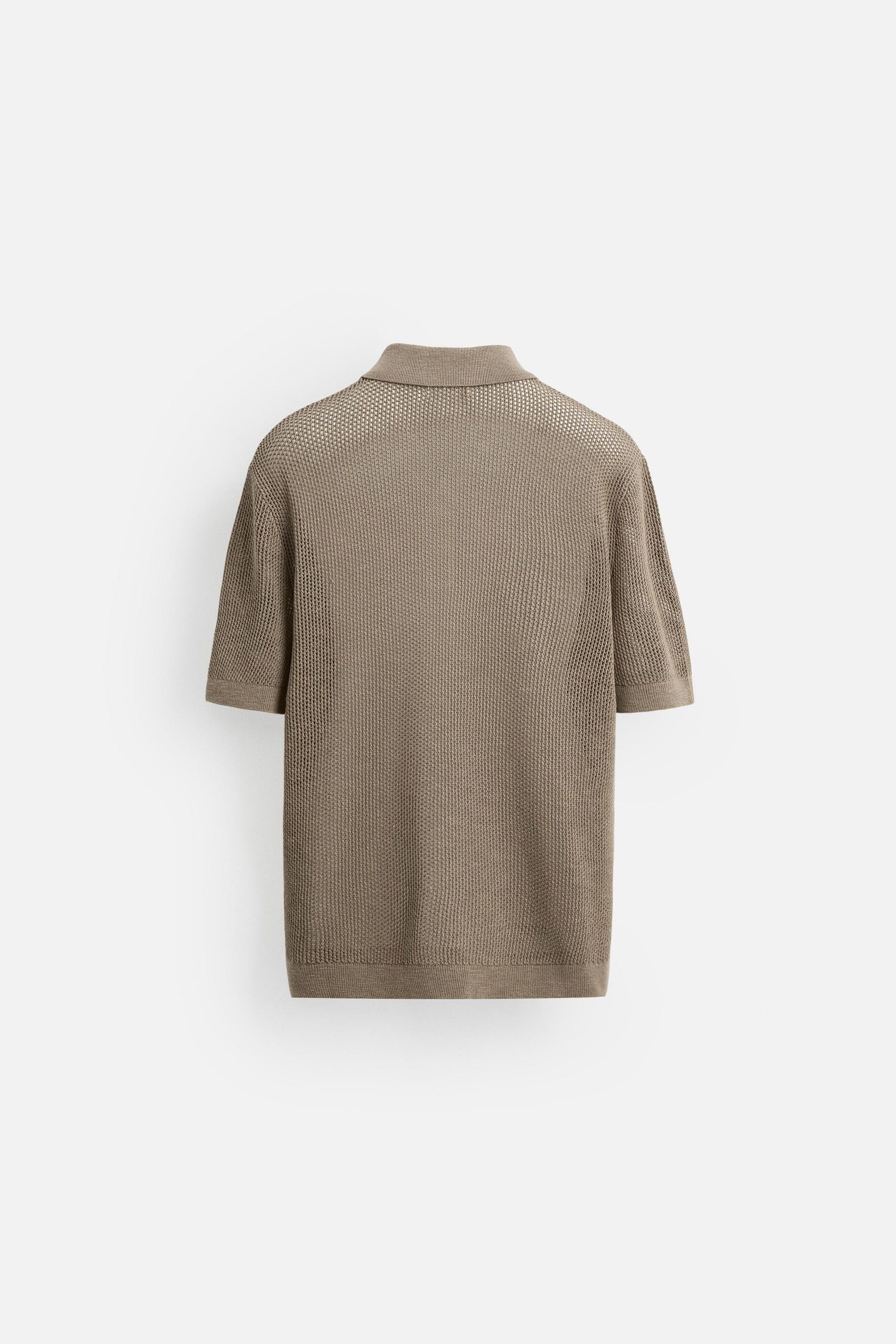 TEXTURED KNIT POLO SHIRT - Image 6