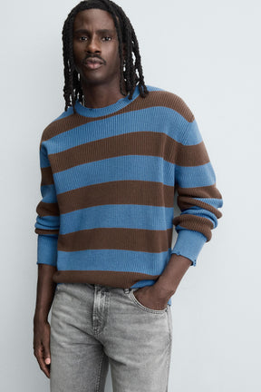 STRIPED PURL KNIT SWEATER - Image 7
