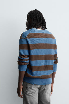 STRIPED PURL KNIT SWEATER - Image 3