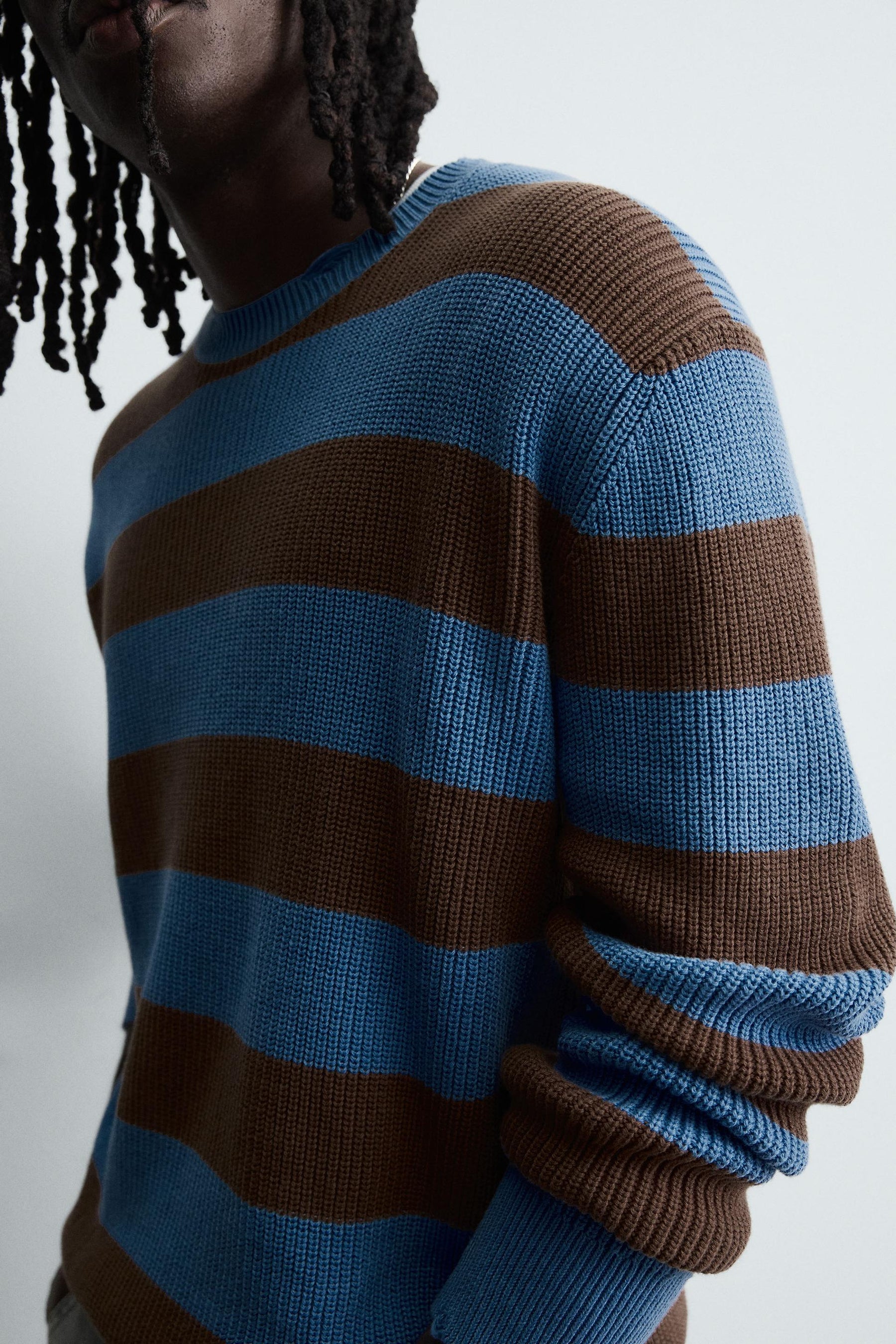 STRIPED PURL KNIT SWEATER - Image 6