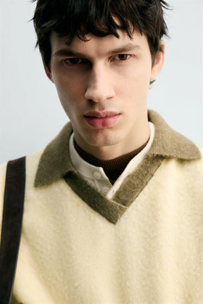 CONTRAST KNIT POLO SHIRT WITH WOOL - Image 6