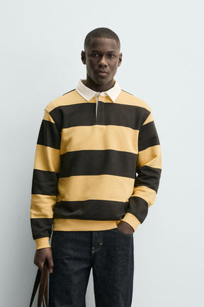 CONTRAST COLLAR POLO SWEATSHIRT - Image 2