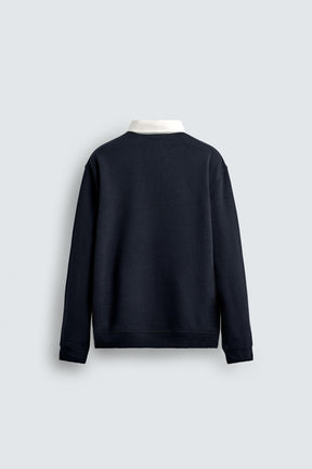 SWEATSHIRT WITH CONTRAST POLO COLLAR - Image 7
