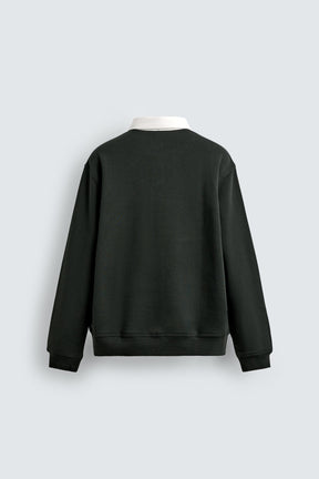 SWEATSHIRT WITH CONTRAST POLO COLLAR - Image 7