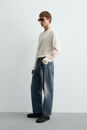 AARON LEVINE X WAFFLE-KNIT TEXTURE T-SHIRT - Image 4