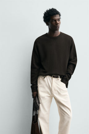 WAFFLE-KNIT TEXTURE T-SHIRT - Image 5