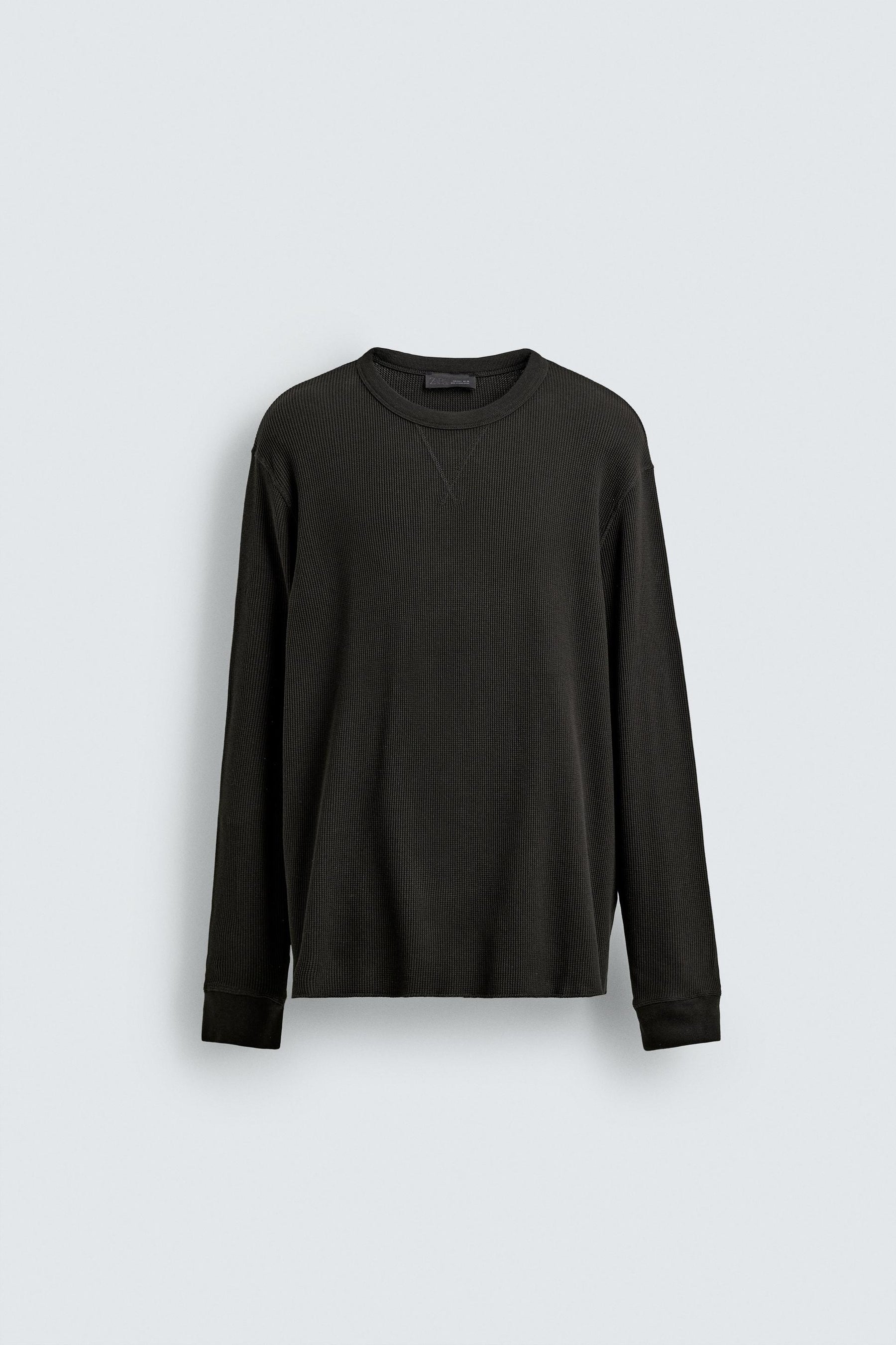 WAFFLE-KNIT TEXTURE T-SHIRT - Image 7