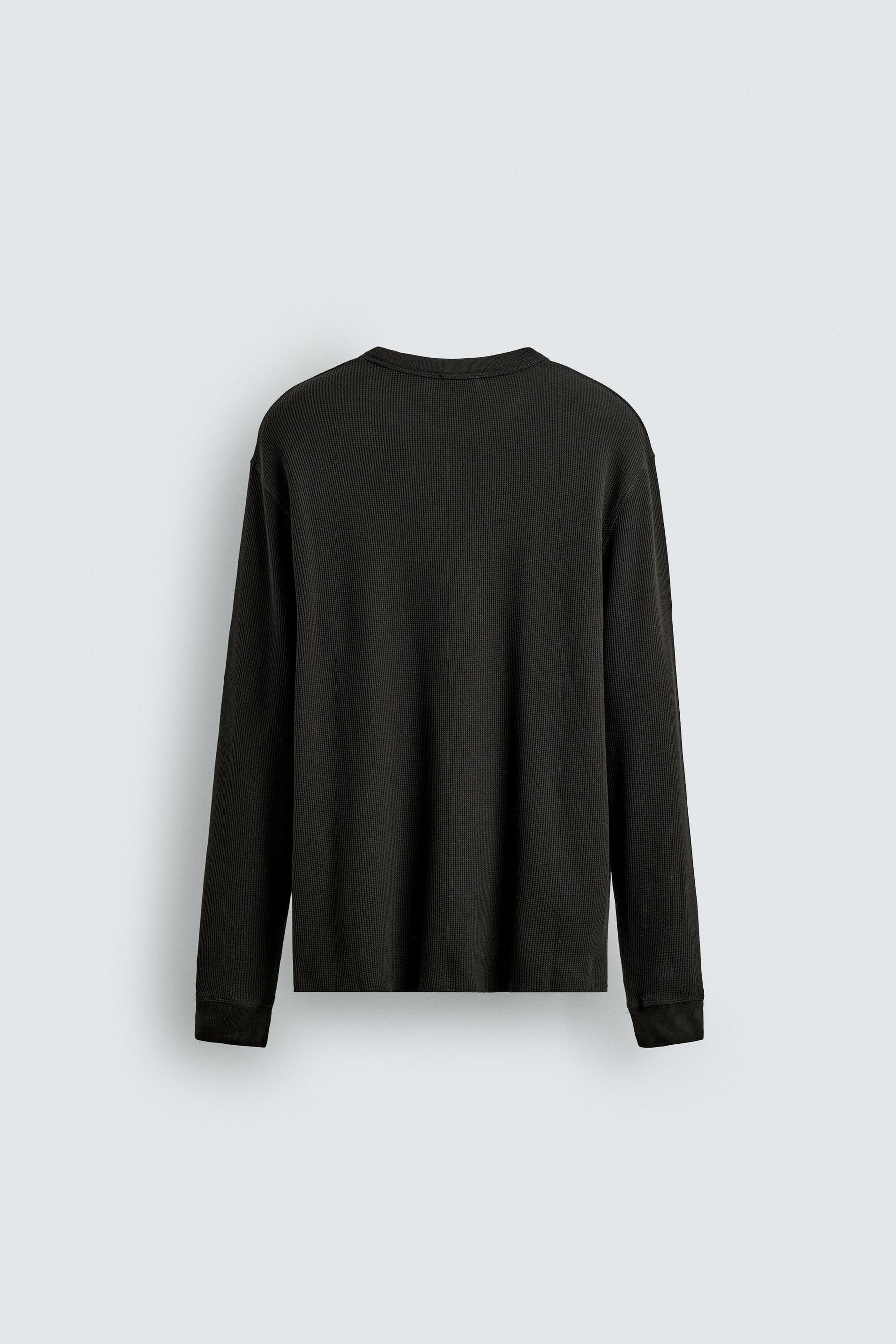 WAFFLE-KNIT TEXTURE T-SHIRT - Image 8