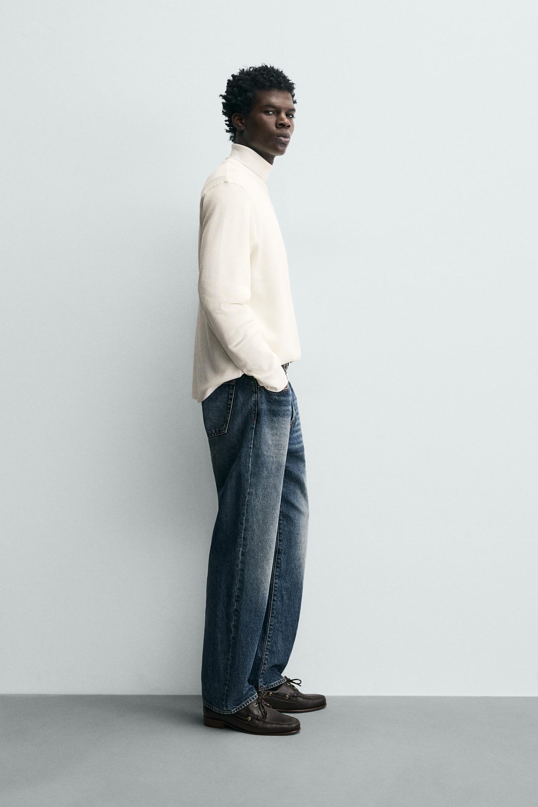 WAFFLE-KNIT TEXTURE T-SHIRT - Image 4