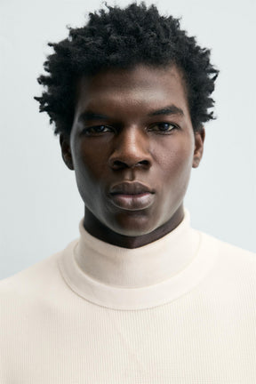 WAFFLE-KNIT TEXTURE T-SHIRT - Image 5