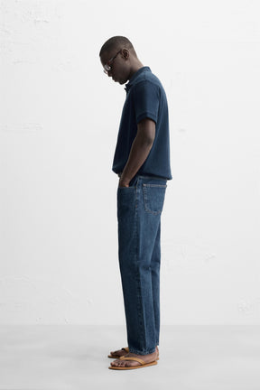 VERTICAL TEXTURED POLO SHIRT - Image 4