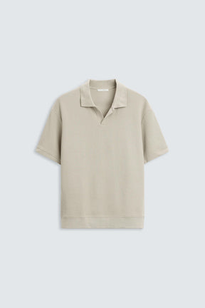 VERTICAL TEXTURED POLO SHIRT - Image 6