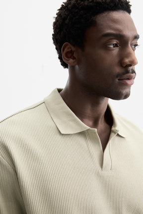 VERTICAL TEXTURED POLO SHIRT - Image 5
