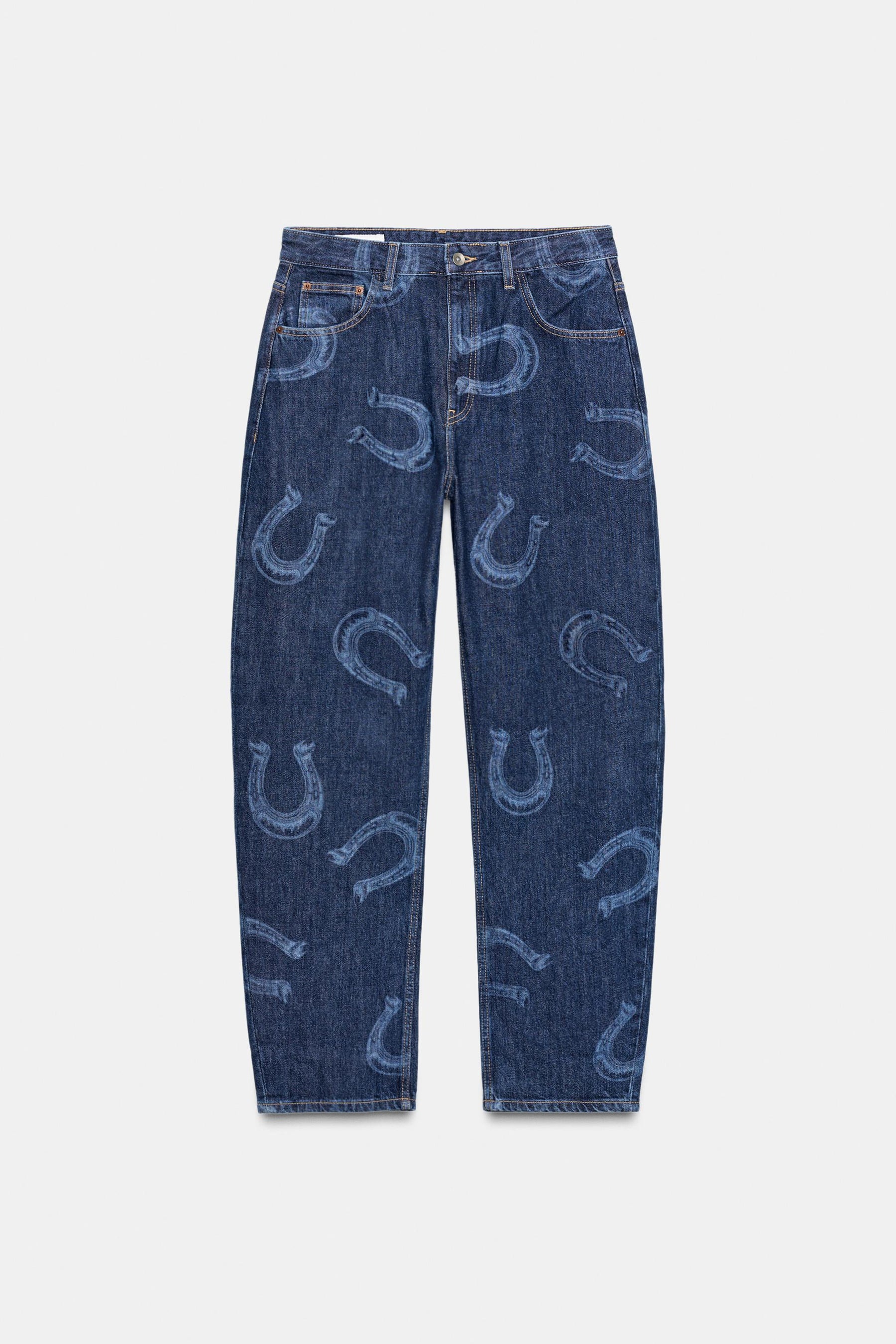 High-waist barrel jeans