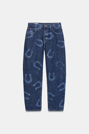 High-waist barrel jeans