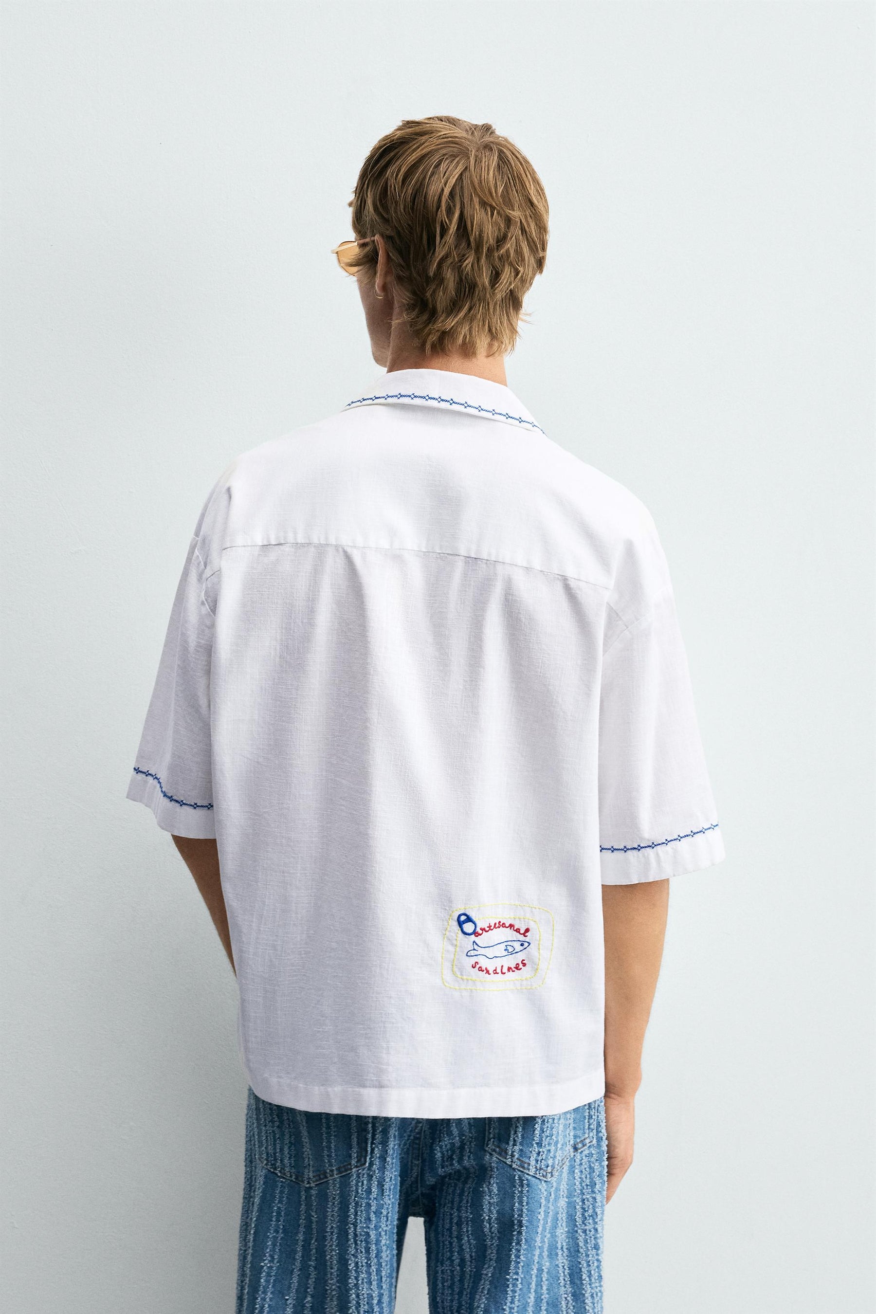 CONTRAST EMBROIDERY SHIRT - Image 3