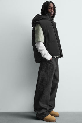 RUBBERISED PUFFER GILET - Image 6