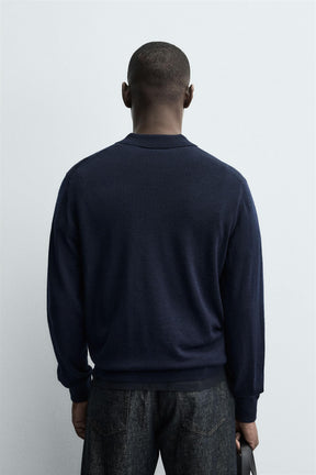 WOOL KNIT POLO SHIRT - Image 3