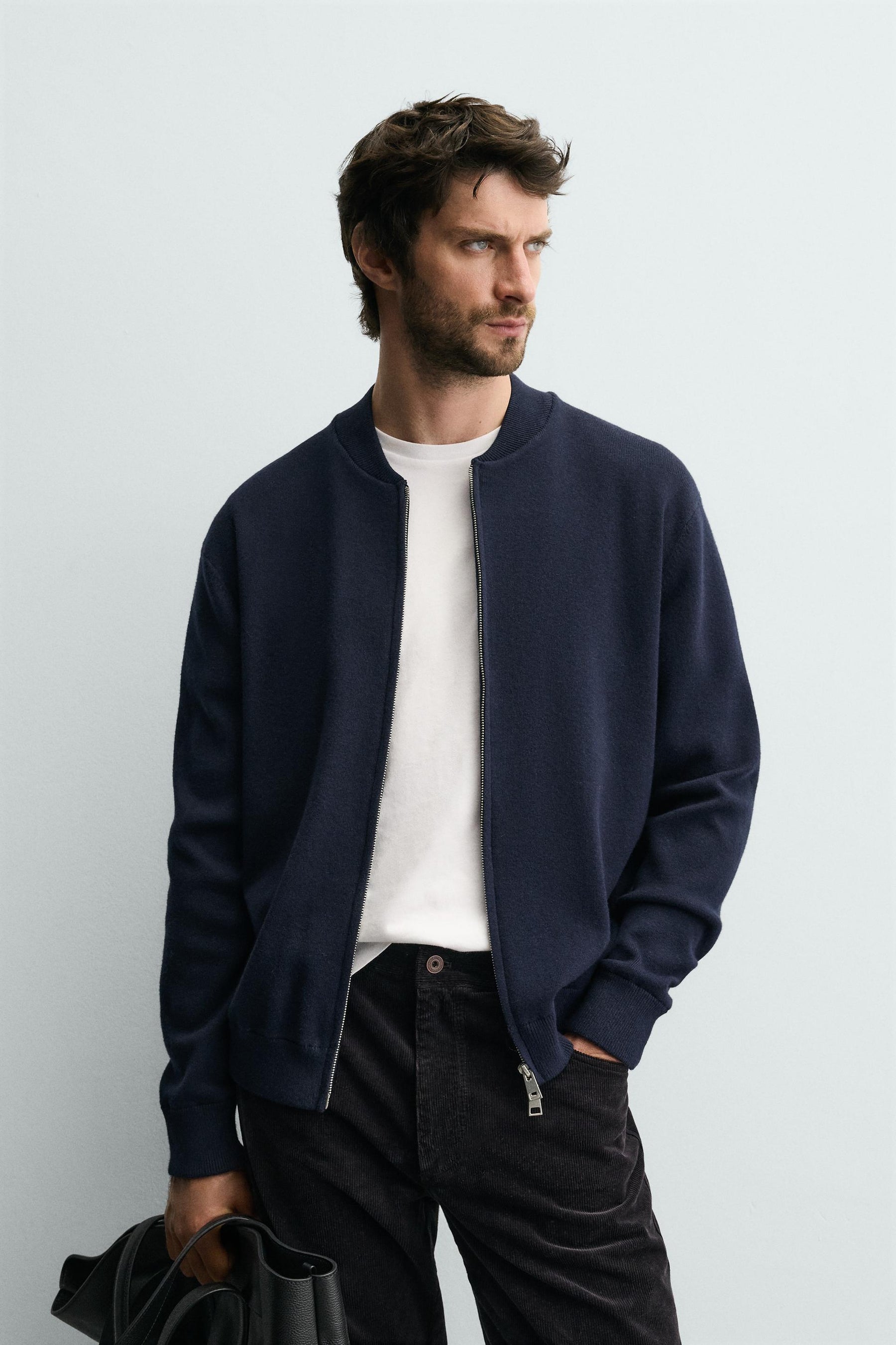 COTTON BLEND KNIT CARDIGAN - Image 2