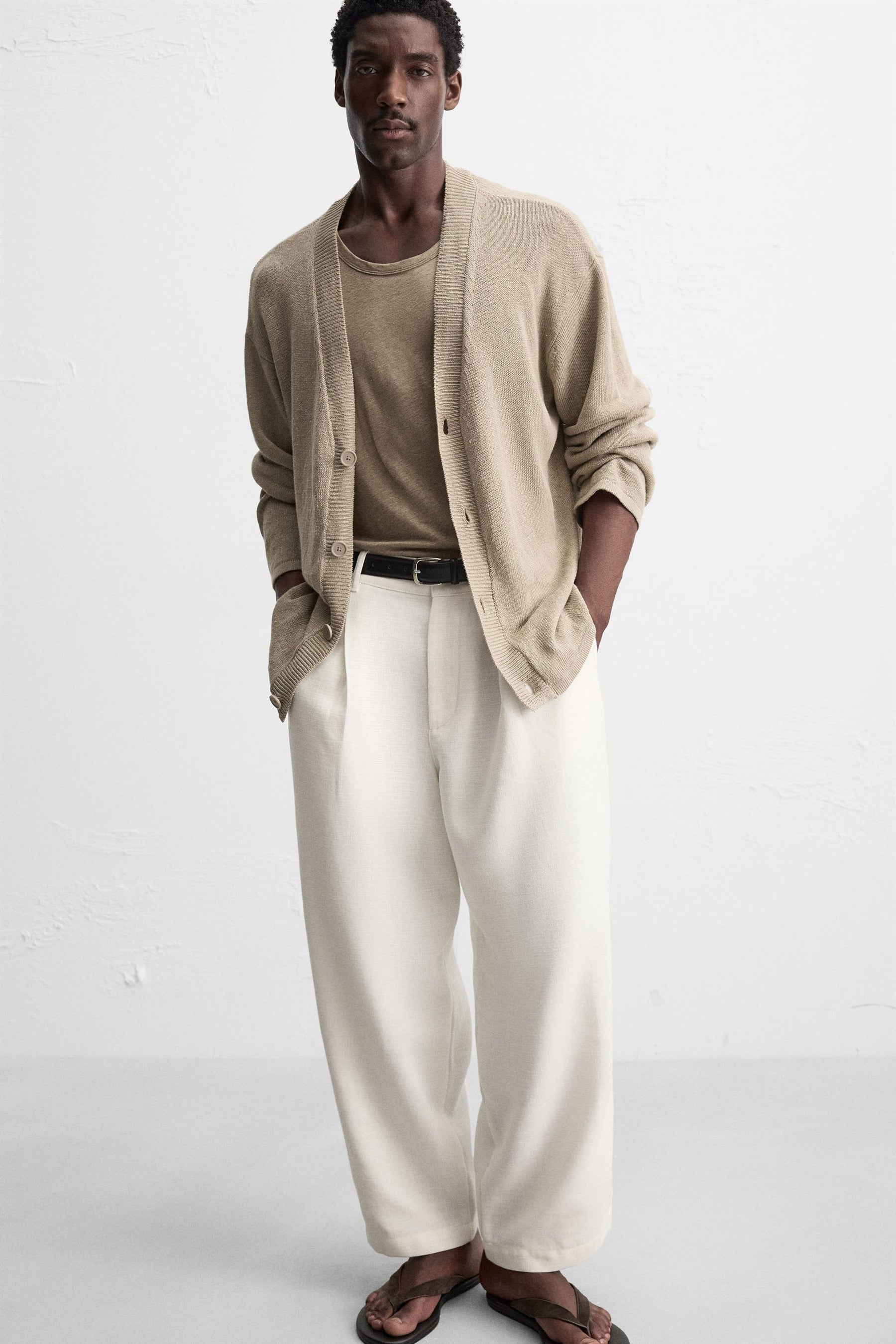 RELAXED FIT PLEATED TROUSERS - Image 5