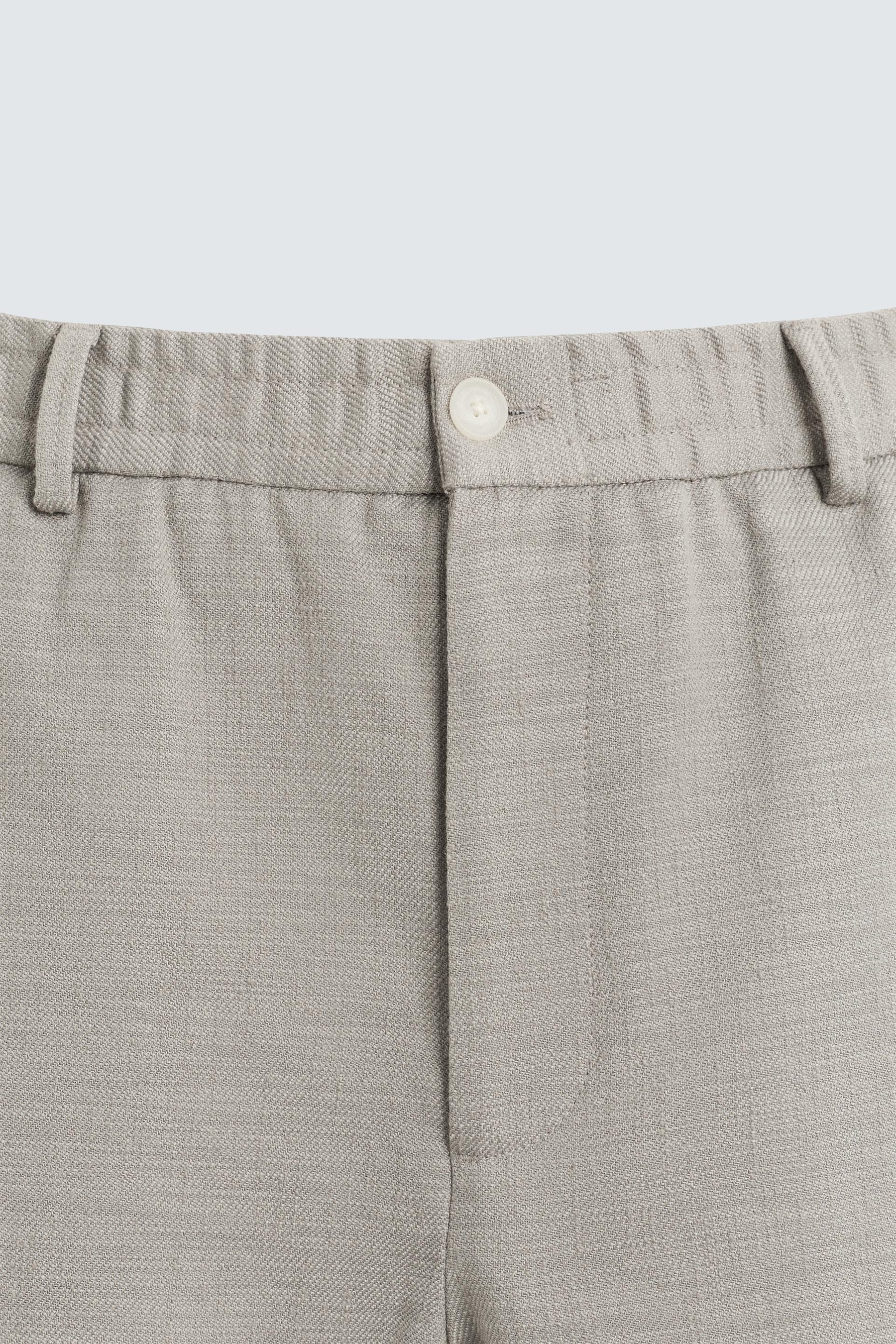TEXTURED REGULAR FIT TROUSERS - Image 9