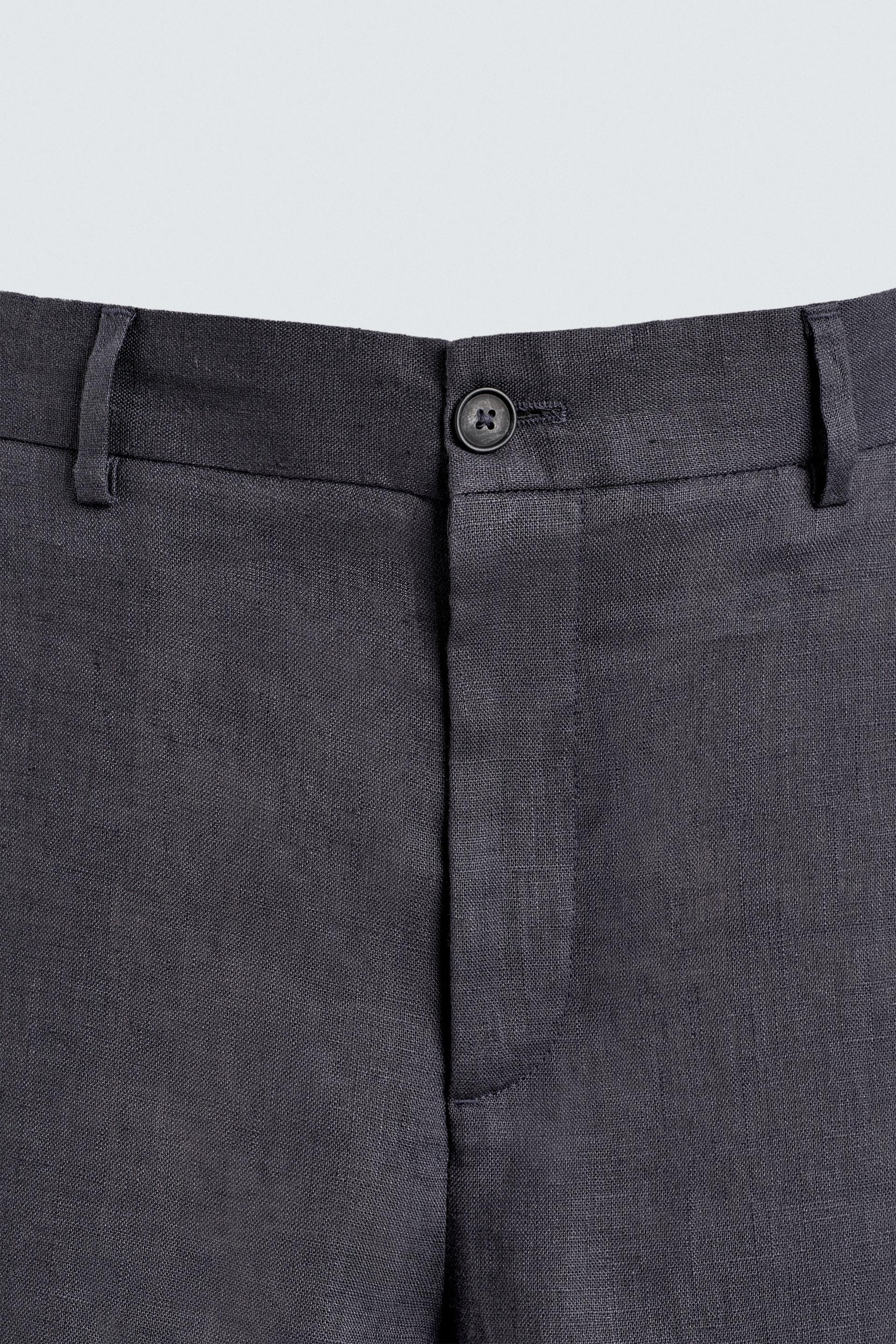 100% LINEN SUIT TROUSERS - Image 8