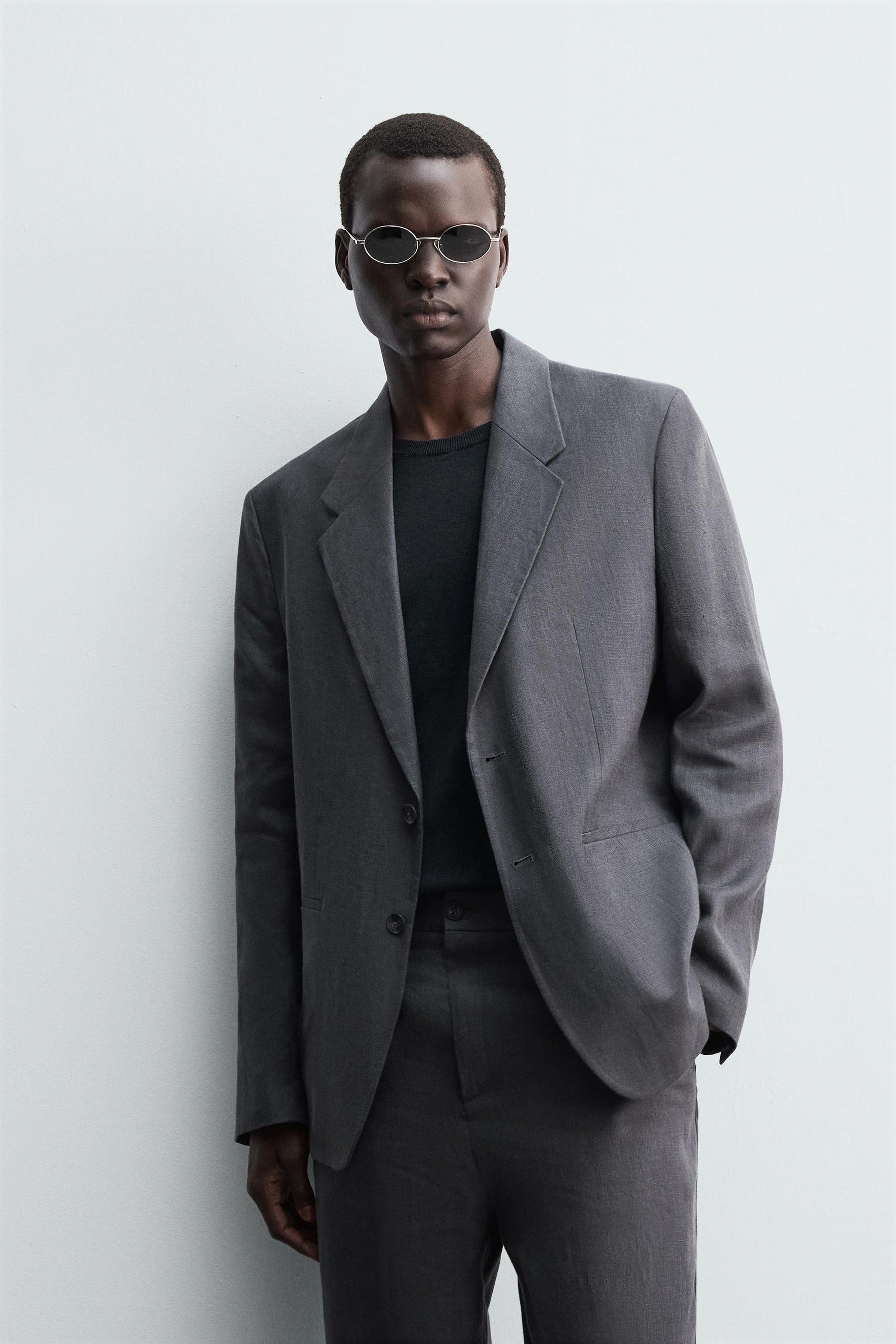 100% LINEN SUIT BLAZER - Image 1