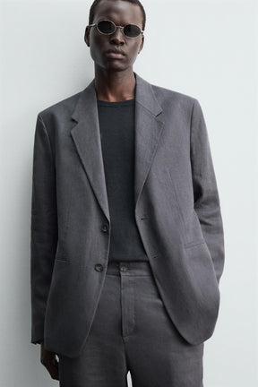 100% LINEN SUIT BLAZER - Image 4